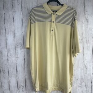 Footjoy Shirt Mens 2XL Yellow Golf Polo Boyne Highlands Active Performance